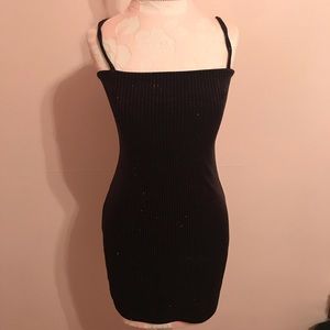 Black sparkle cocktail dress